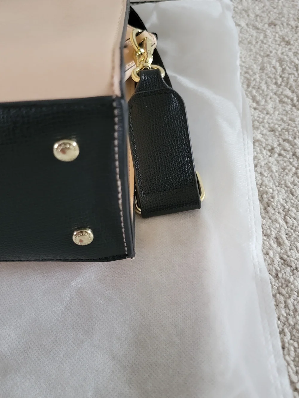 Karl Lagerfeld Women's Beige & Black Leather Tote